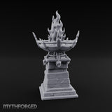 Skull-Adorned Inferno-Crowned Necromantic Brazier Miniature for Dungeons and Dragons, Pathfinder or other TTRPGs