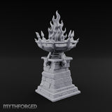 Skull-Adorned Inferno-Crowned Necromantic Brazier Miniature for Dungeons and Dragons, Pathfinder or other TTRPGs