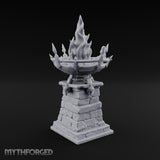 Skull-Adorned Inferno-Crowned Necromantic Brazier Miniature for Dungeons and Dragons, Pathfinder or other TTRPGs