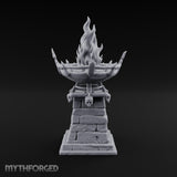 Skull-Adorned Inferno-Crowned Necromantic Brazier Miniature for Dungeons and Dragons, Pathfinder or other TTRPGs