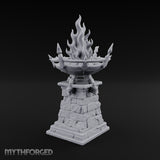 Skull-Adorned Inferno-Crowned Necromantic Brazier Miniature for Dungeons and Dragons, Pathfinder or other TTRPGs