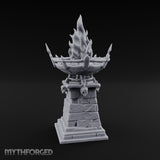Skull-Adorned Inferno-Crowned Necromantic Brazier Miniature for Dungeons and Dragons, Pathfinder or other TTRPGs