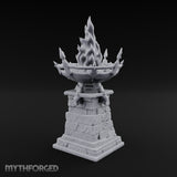 Skull-Adorned Inferno-Crowned Necromantic Brazier Miniature for Dungeons and Dragons, Pathfinder or other TTRPGs
