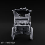 Skull-Adorned Shroud-Filled Decrepit Funeral Carriage Miniature for Dungeons and Dragons, Pathfinder or other TTRPGs