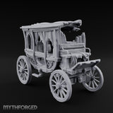Skull-Adorned Shroud-Filled Decrepit Funeral Carriage Miniature for Dungeons and Dragons, Pathfinder or other TTRPGs