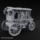 Skull-Adorned Shroud-Filled Decrepit Funeral Carriage Miniature for Dungeons and Dragons, Pathfinder or other TTRPGs
