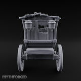 Skull-Adorned Shroud-Filled Decrepit Funeral Carriage Miniature for Dungeons and Dragons, Pathfinder or other TTRPGs