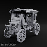 Skull-Adorned Shroud-Filled Decrepit Funeral Carriage Miniature for Dungeons and Dragons, Pathfinder or other TTRPGs
