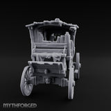 Skull-Adorned Shroud-Filled Decrepit Funeral Carriage Miniature for Dungeons and Dragons, Pathfinder or other TTRPGs