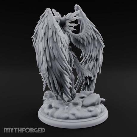 Skull Aloft Shrieking Demon Queen Miniature for Dungeons and Dragons, Pathfinder or other TTRPGs
