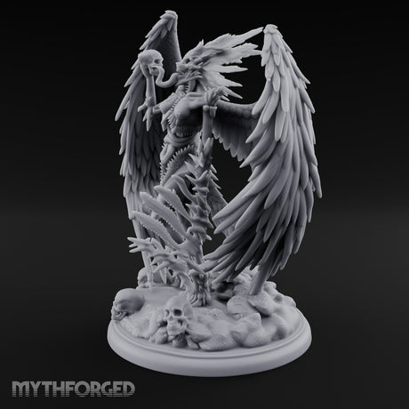 Skull Aloft Shrieking Demon Queen Miniature for Dungeons and Dragons, Pathfinder or other TTRPGs