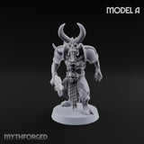Skull Bearing Demon Warrior A Miniature for Dungeons and Dragons, Pathfinder or other TTRPGs