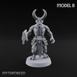 Skull Bearing Demon Warrior B Miniature for Dungeons and Dragons, Pathfinder or other TTRPGs