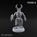 Skull Bearing Demon Warrior B Miniature for Dungeons and Dragons, Pathfinder or other TTRPGs