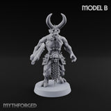 Skull Bearing Demon Warrior B Miniature for Dungeons and Dragons, Pathfinder or other TTRPGs