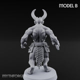 Skull Bearing Demon Warrior B Miniature for Dungeons and Dragons, Pathfinder or other TTRPGs