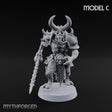 Skull Bearing Demon Warrior C Miniature for Dungeons and Dragons, Pathfinder or other TTRPGs