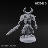 Skull Bearing Demon Warrior D Miniature for Dungeons and Dragons, Pathfinder or other TTRPGs