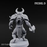 Skull Bearing Demon Warrior D Miniature for Dungeons and Dragons, Pathfinder or other TTRPGs