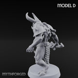 Skull Bearing Demon Warrior D Miniature for Dungeons and Dragons, Pathfinder or other TTRPGs