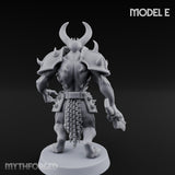 Skull Bearing Demon Warrior E Miniature for Dungeons and Dragons, Pathfinder or other TTRPGs
