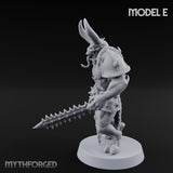 Skull Bearing Demon Warrior E Miniature for Dungeons and Dragons, Pathfinder or other TTRPGs