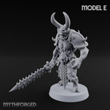 Skull Bearing Demon Warrior E Miniature for Dungeons and Dragons, Pathfinder or other TTRPGs
