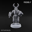 Skull Bearing Demon Warrior F Miniature for Dungeons and Dragons, Pathfinder or other TTRPGs