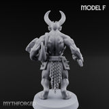 Skull Bearing Demon Warrior F Miniature for Dungeons and Dragons, Pathfinder or other TTRPGs