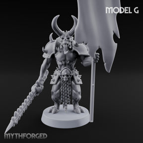 Skull Bearing Demon Warrior G Miniature for Dungeons and Dragons, Pathfinder or other TTRPGs