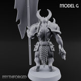 Skull Bearing Demon Warrior G Miniature for Dungeons and Dragons, Pathfinder or other TTRPGs