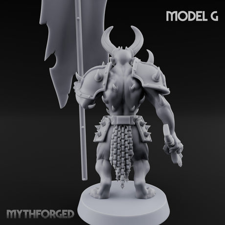 Skull Bearing Demon Warrior G Miniature for Dungeons and Dragons, Pathfinder or other TTRPGs
