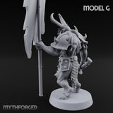 Skull Bearing Demon Warrior G Miniature for Dungeons and Dragons, Pathfinder or other TTRPGs