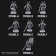 Skull Bearing Demon Warriors Miniature for Dungeons and Dragons, Pathfinder or other TTRPGs