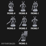 Skull Bearing Demon Warriors Miniature for Dungeons and Dragons, Pathfinder or other TTRPGs