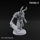 Skull Bearing Demon Warriors Miniature for Dungeons and Dragons, Pathfinder or other TTRPGs