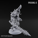 Skull Bearing Demon Warriors Miniature for Dungeons and Dragons, Pathfinder or other TTRPGs