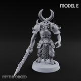 Skull Bearing Demon Warriors Miniature for Dungeons and Dragons, Pathfinder or other TTRPGs