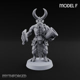Skull Bearing Demon Warriors Miniature for Dungeons and Dragons, Pathfinder or other TTRPGs