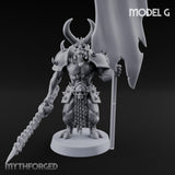 Skull Bearing Demon Warriors Miniature for Dungeons and Dragons, Pathfinder or other TTRPGs