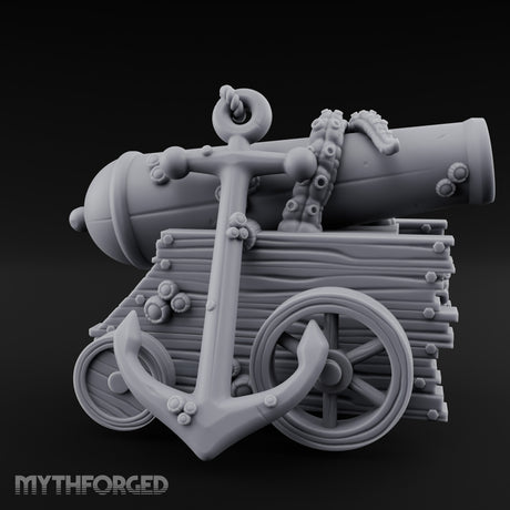 Skull-Bolted Tentacle-Gripped Pirate Cannon gallery 3