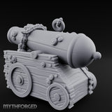 Skull-Bolted Tentacle-Gripped Pirate Cannon Miniature for Dungeons and Dragons, Pathfinder or other TTRPGs