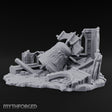 Skull-Carved Arch-Toppled Gothic Chapel Ruins Miniature for Dungeons and Dragons, Pathfinder or other TTRPGs
