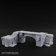 Skull-Carved Vine-Choked Stone Arch Bridge Miniature for Dungeons and Dragons, Pathfinder or other TTRPGs