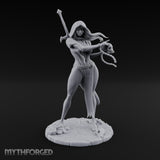 Skull Chained Dagger Raised Human Necromancer Miniature for Dungeons and Dragons, Pathfinder or other TTRPGs