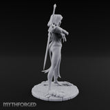 Skull Chained Dagger Raised Human Necromancer Miniature for Dungeons and Dragons, Pathfinder or other TTRPGs