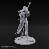 Skull Chained Dagger Raised Human Necromancer Miniature for Dungeons and Dragons, Pathfinder or other TTRPGs