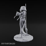 Skull Chained Dagger Raised Human Necromancer Miniature for Dungeons and Dragons, Pathfinder or other TTRPGs