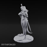 Skull Chained Dagger Raised Human Necromancer Miniature for Dungeons and Dragons, Pathfinder or other TTRPGs