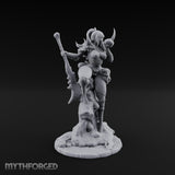 Skull Clutching Axe Bearing Shaman Miniature for Dungeons and Dragons, Pathfinder or other TTRPGs